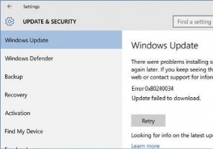 Windows अपडेट त्रुटि 0x80240034