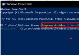 Windows 10 पर Powershell का उपयोग करके फ़ाइलों को ज़िप/अनज़िप कैसे करें