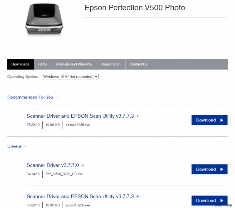 Epson Perfection V500 ड्राइवर कैसे डाउनलोड करें
