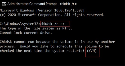 Windows 10 में  CHKDSK कैन्ट कंटिन्यू इन रीड-ओनली मोड  एरर को कैसे ठीक करें?