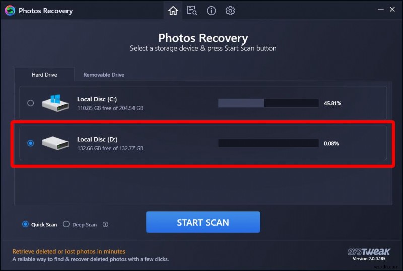 हटाए गए फ़ोटो को पुनर्प्राप्त करने के लिए Systweak Photo पुनर्प्राप्ति टूल का उपयोग कैसे करें