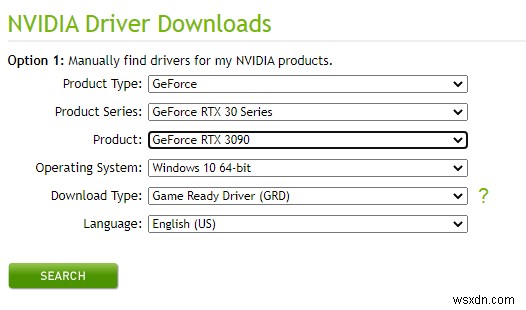 Windows के लिए GeForce RTX 3090 ड्राइवर कैसे डाउनलोड करें
