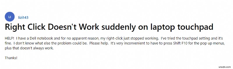 विंडोज 10 में लैपटॉप टचपैड पर राइट-क्लिक काम नहीं कर रहा है:क्या करें