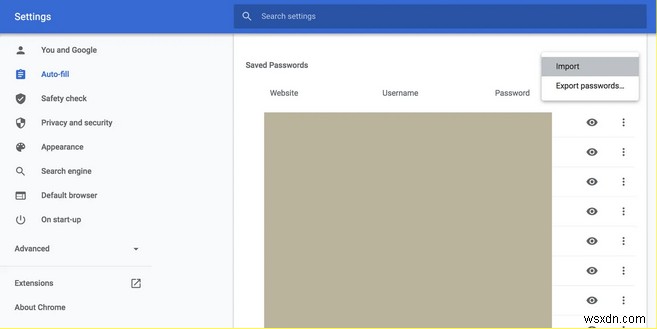 Google Chrome में सहेजे गए पासवर्ड कैसे आयात और बैकअप करें