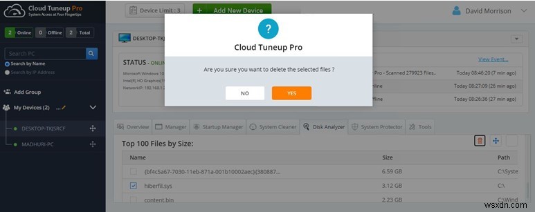 क्लाउड ट्यूनअप प्रो के साथ डिस्क स्थान की खपत को कैसे प्रबंधित करें