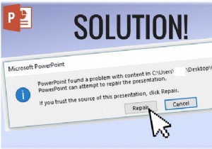 पॉवरप्वाइंट में मिली सामग्री त्रुटि को कैसे ठीक करें