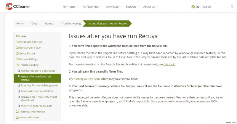 क्या करें जब Recuva बरामद फ़ाइलें अपठनीय हैं और नहीं खुलेंगी
