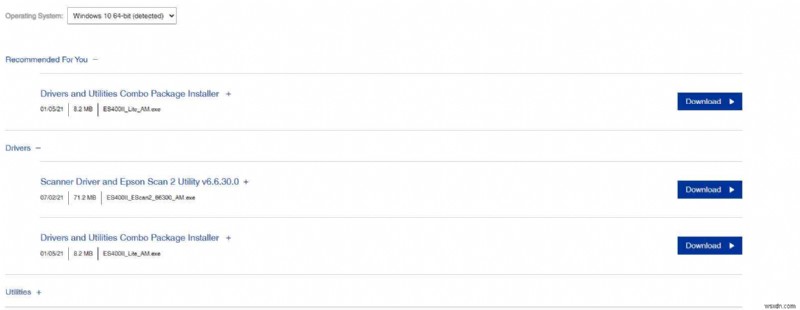 Windows के लिए Epson ES-400 स्कैनर ड्राइवर कैसे डाउनलोड करें