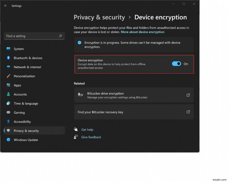 Windows 11 पर स्वचालित डिवाइस एन्क्रिप्शन को अक्षम कैसे करें?