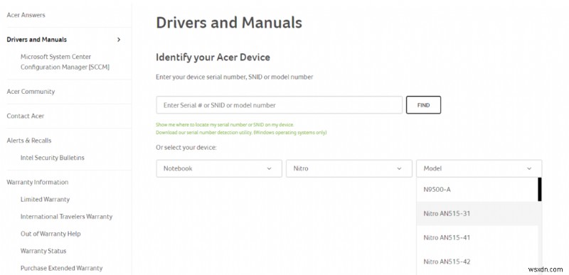 Acer Nitro 5 ड्राइवर्स को कैसे अपडेट करें?
