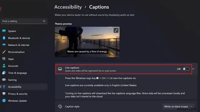 Windows 11 पर लाइव कैप्शन कैसे इनेबल करें