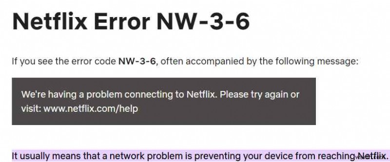 नेटफ्लिक्स एरर कोड NW-3-6 (2022 गाइड)
