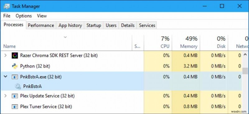 PnkBstrA.exe प्रक्रिया - यह क्या है, इसका उपयोग और इसे कैसे निकालें