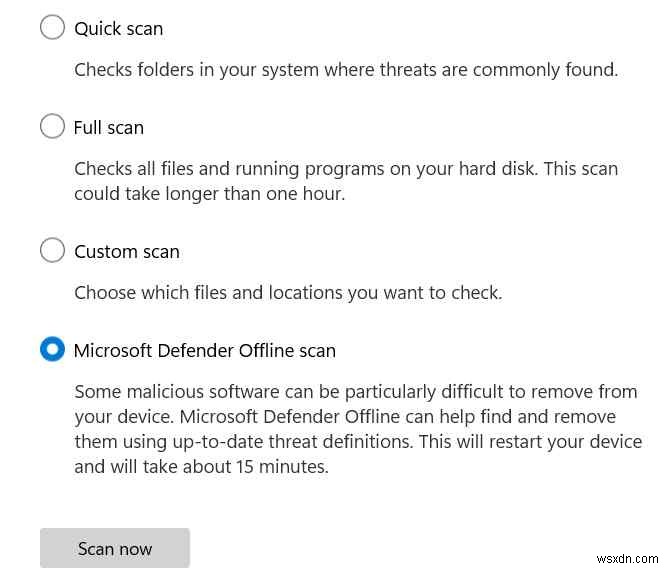 Windows डिफ़ेंडर का ऑफ़लाइन स्कैन काम नहीं कर रहा है उसे कैसे ठीक करें