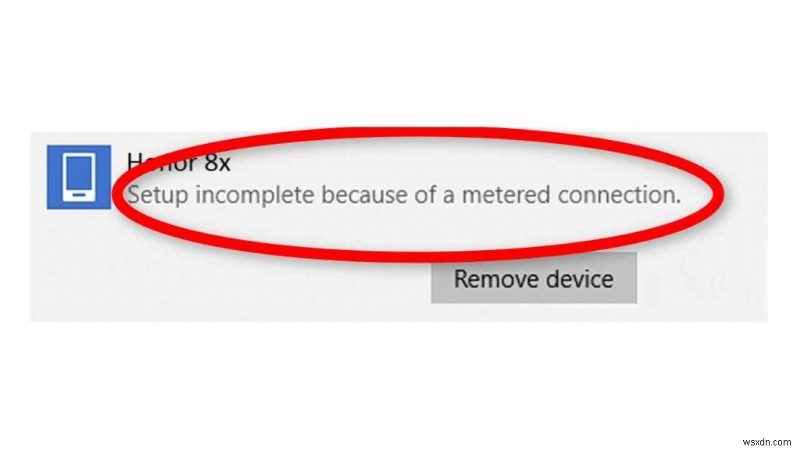 कैसे ठीक करें  मीटर्ड कनेक्शन के कारण सेटअप अधूरा  समस्या