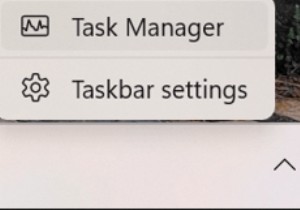 टास्कबार संदर्भ मेनू में कार्य प्रबंधक विकल्प को कैसे सक्षम करें