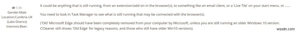 CCleaner Microsoft Edge विंडोज 11 पर छोड़ दिया गया?