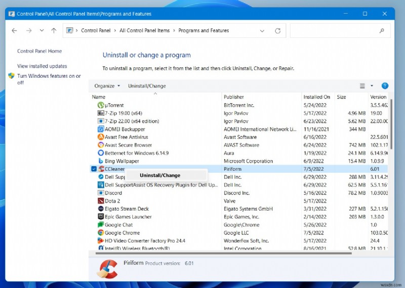 CCleaner Microsoft Edge विंडोज 11 पर छोड़ दिया गया?