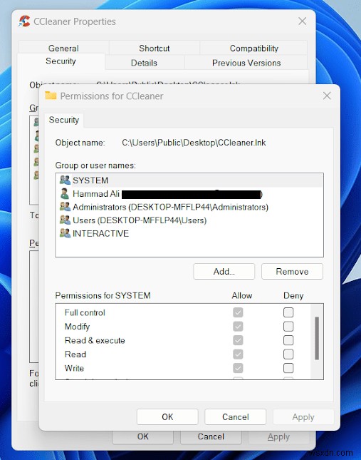 Windows 11 पर CCleaner लिखने के लिए फ़ाइल खोलने में त्रुटि