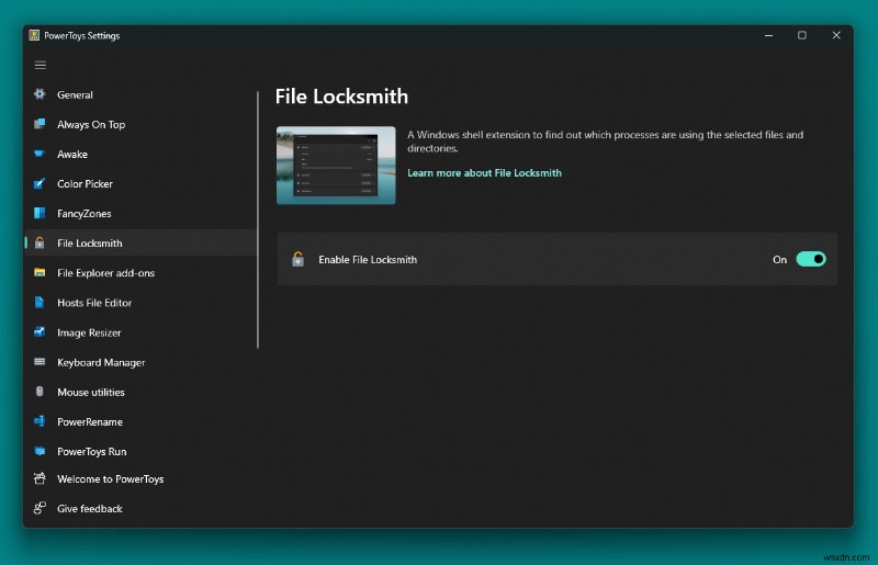 Windows 10 या Windows 11 पर PowerToys में नई फ़ाइल लॉकस्मिथ उपयोगिता का उपयोग कैसे करें