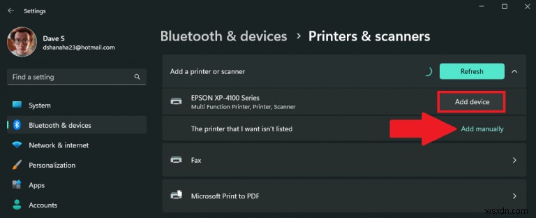 Windows 11 पर प्रिंटर या स्कैनर कैसे जोड़ें