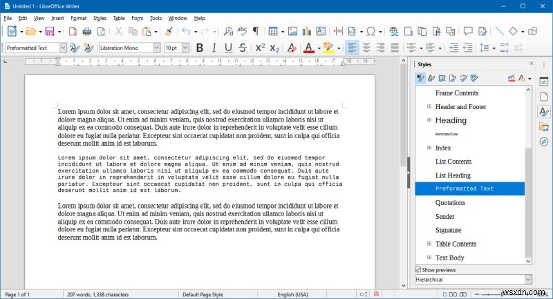 LibreOffice 7.0 - शब्द बहुत अनावश्यक हैं