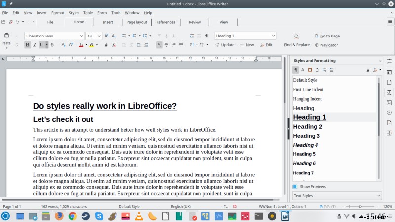 LibreOffice Styles - My Style is the Bomb दीदी बम दी डेंग