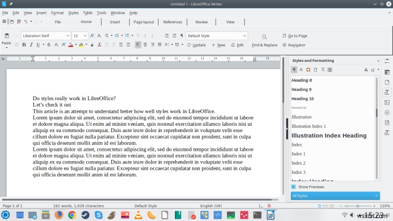 LibreOffice Styles - My Style is the Bomb दीदी बम दी डेंग