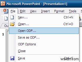 OpenOffice फ़ाइलों को Microsoft Office फ़ाइलों में/से कनवर्ट करना
