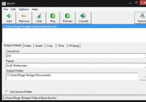 WinFF एक बांका ffmpeg दृश्यपटल है