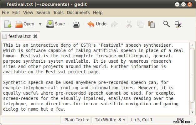 Festival - Speech Synthesis System - ट्यूटोरियल