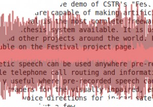 Festival - Speech Synthesis System - ट्यूटोरियल