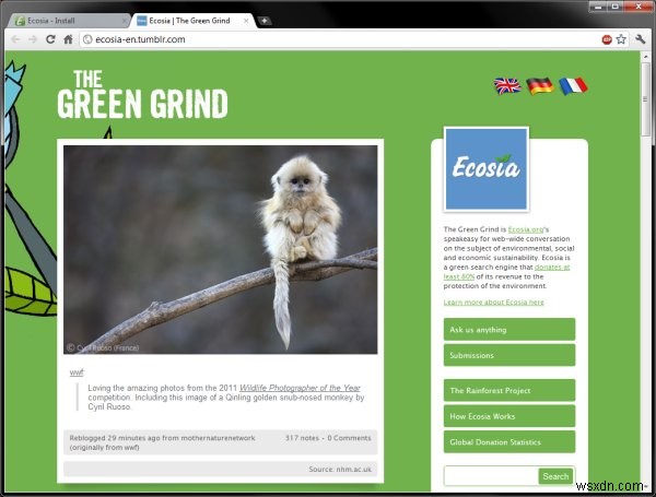 Ecosia - हरा सर्च इंजन