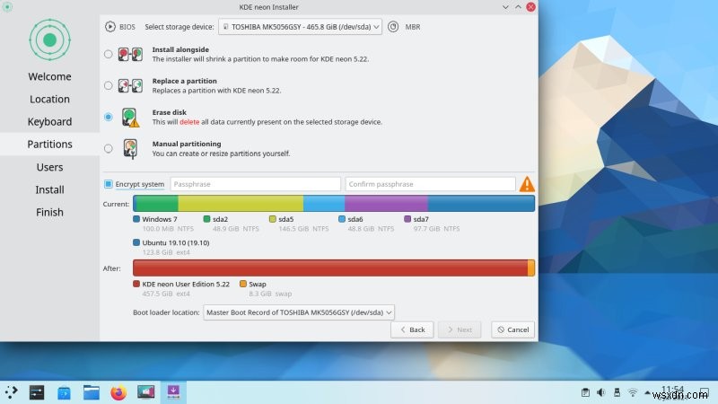 मेरा 2010 का HP Pavilion लैपटॉप (भी) KDE नियॉन चला रहा है