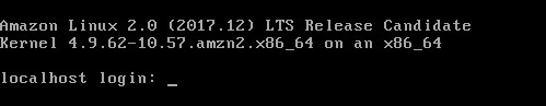 Amazon Linux 2 वर्चुअल मशीन लॉगिन और पासवर्ड