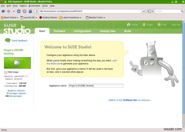 SUSE स्टूडियो - अपना खुद का Linux बनाएं
