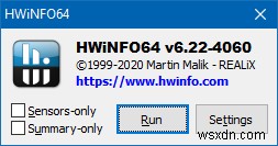 HWiNFO - आपकी हार्डवेयर जानकारी वन-स्टॉप शॉप
