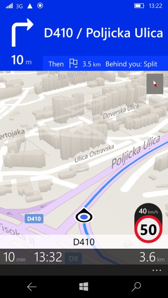 Windows फ़ोन नेविगेशन - सड़क परीक्षण
