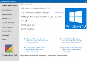 अल्टीमेट विंडोज ट्वीकर - टैमिंग द श्रू