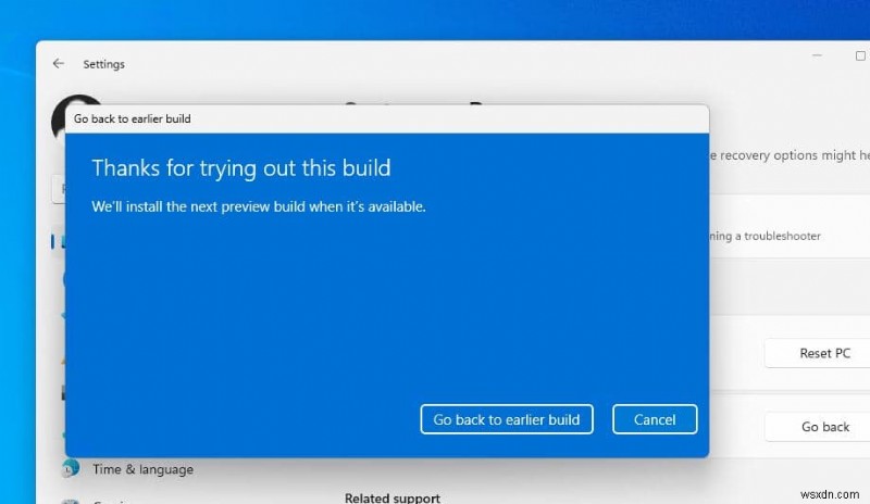 Windows 11 2022 अपडेट (22H2) रोलबैक बिल्ड को अनइंस्टॉल कैसे करें