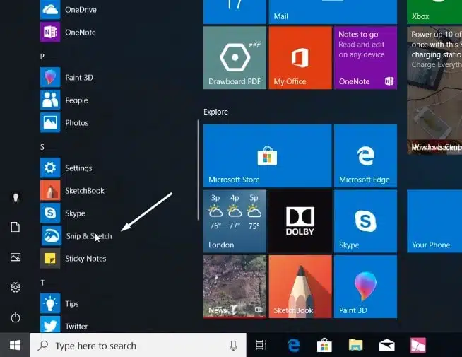 Windows 10 संस्करण 2004 में स्निप और स्केच के साथ स्क्रीन स्निप कैसे लें