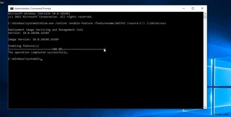 हल किया गया:Windows 10 में त्रुटि कोड 0x800f0950 (.Net Framework 3.5)