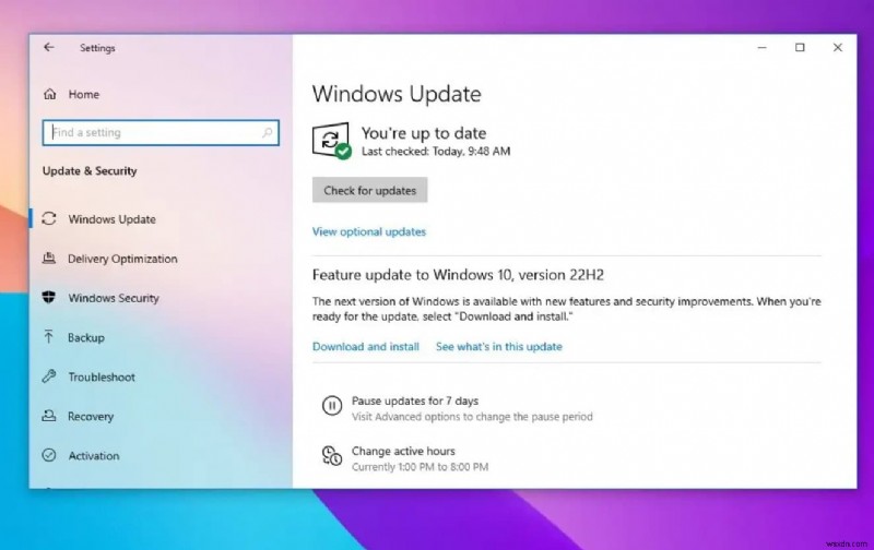 Windows 10 22H2 अपडेट असिस्टेंट टूल के साथ डाउनलोड करें