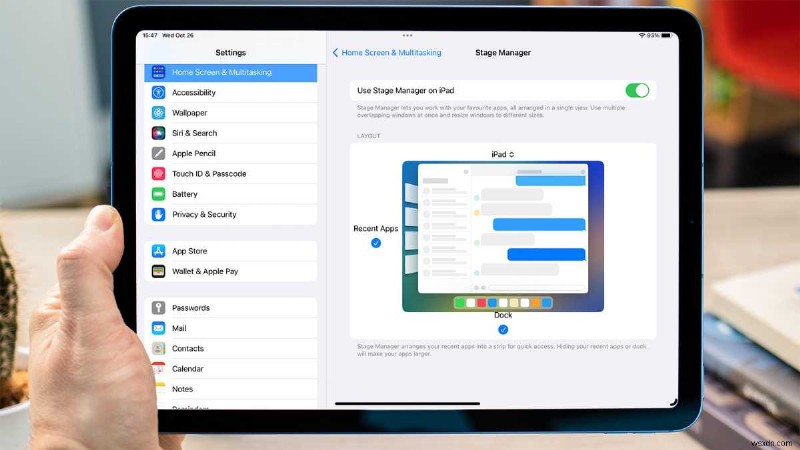 iPad पर स्टेज मैनेजर का उपयोग कैसे करें