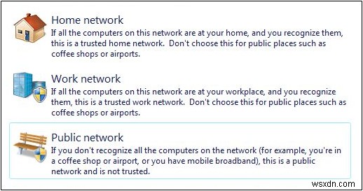 Windows 7, 8.1 और Windows 10 में नेटवर्क स्थान कैसे बदलें