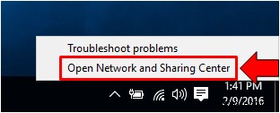 वायरलेस नेटवर्क के साथ काम करना कंट्रोल पैनल वे (Windows 10)