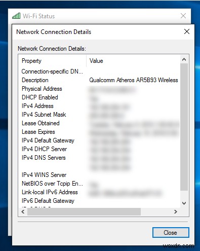 वायरलेस नेटवर्क के साथ काम करना कंट्रोल पैनल वे (Windows 10)