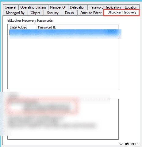 सक्रिय निर्देशिका में BitLocker पुनर्प्राप्ति कुंजियों को सुरक्षित रूप से संग्रहीत और प्रबंधित करें 