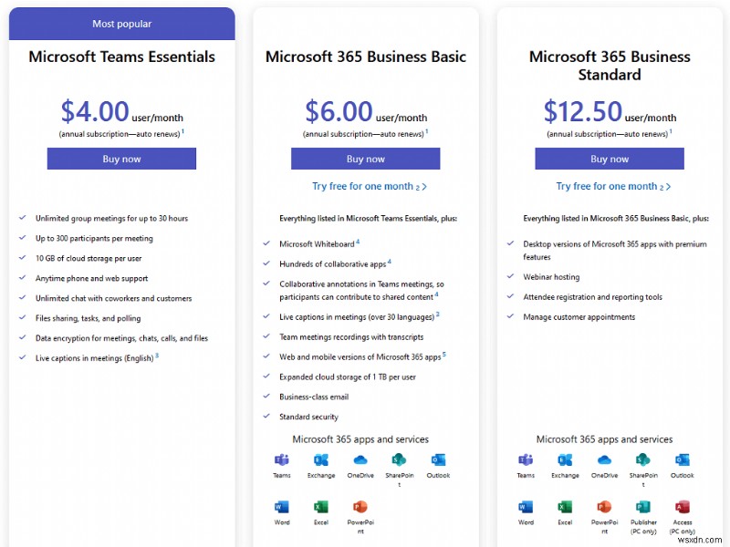 Microsoft टीमें:मुफ़्त बनाम सशुल्क - मुख्य अंतर और लाभ 