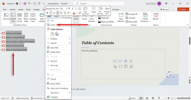PowerPoint में एक पेशेवर सामग्री तालिका स्लाइड बनाएं - चरण-दर-चरण मार्गदर्शिका 